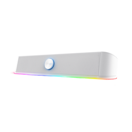 Soundbar Trust GXT 619W Thorne, putere maxima iesire 12W, freccventa raspuns 150 Hz - 20.000 Hz, impendata difuzor 4 Ohm, cu iluminare, alb