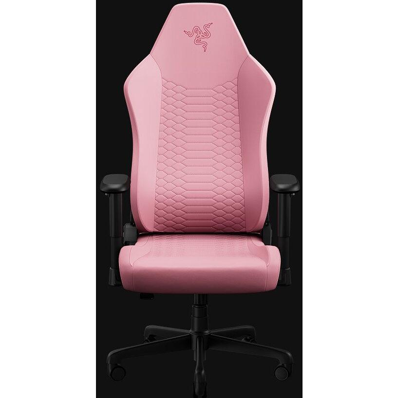 Scaun Razer Iskur V2 X NewGen, tip spuma spumă turnată PU, suport lombar integrat, tetieră reglabilă, cotiere 2D, clasa de ridicare pe gaz 4, roz
