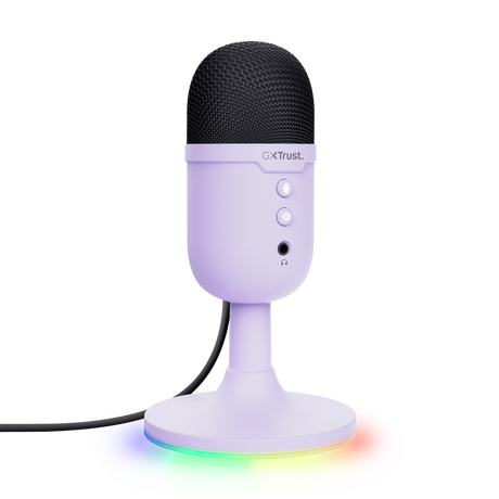 Microfon Trust cu fir GXT 234P Yunix, frecventa raspuns 100 Hz - 16.000 Hz, cardioid, senzitivitae 32 dB, violet