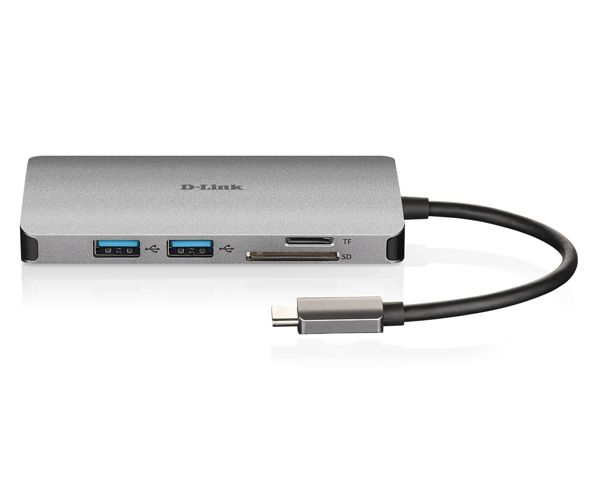 Hub USB DLINK DUB-M810, 8 porturi 3.0, gri