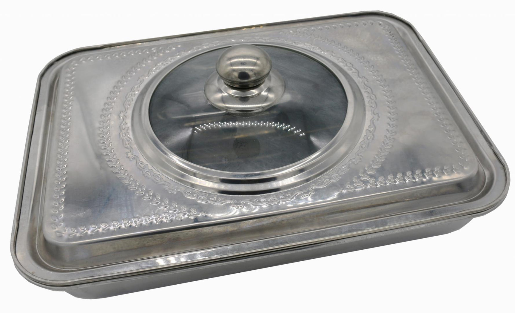 TAVA CUPTOR CU CAPAC, INOX ,35*26*7CM, VANORA HOME