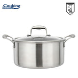 SEMIOALA INOX+CAPAC STICLA IN 3 STRATURI 28x13 CM, 7 L, TITANIUM3, COOKING BY HEINNER