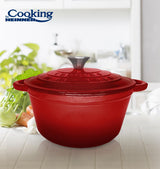 SEMIOALA FONTA+CAPAC 24x11.5CM,4L, RED LINE, COOKING BY HEINNER