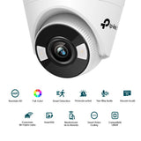 Camera IP Wi-Fi Turret TP-Link C440-W(4mm), 4MP, Lentila 4mm, IR+WL 30ml, rezolutie video 2304 × 1296, +/H.265/H.264+/H.264,