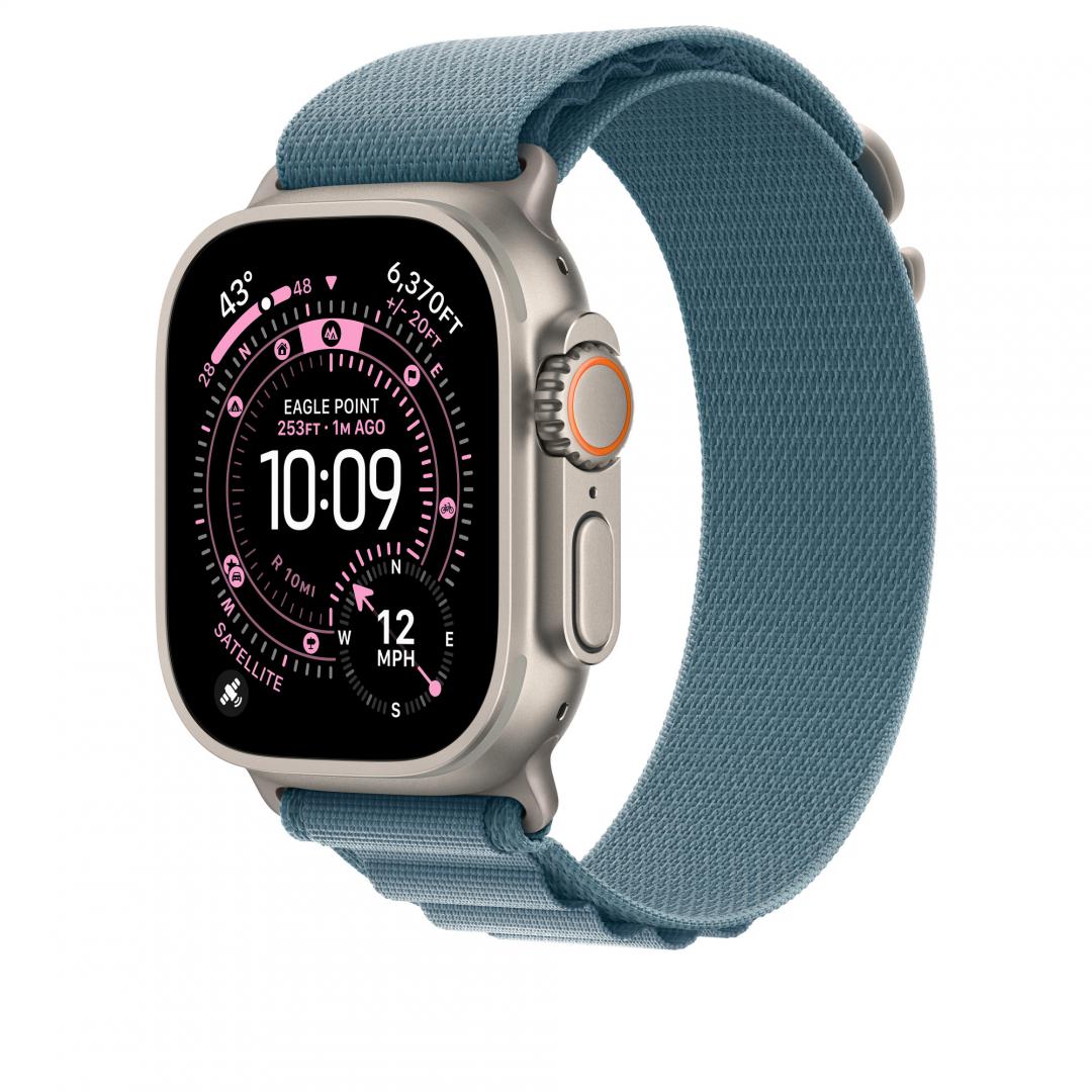 49mm Light Blue Alpine Loop - Small - Natural Titanium Finish