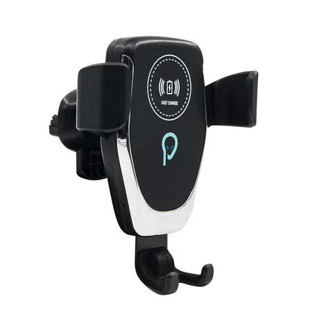 Suport auto si incarcator wireless SPACER pt. SmartPhone 2 in 1, fixare in grilaj, incarcare wireless Qi 10W