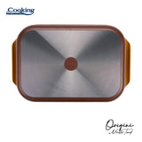 TAVA INALTA CUPTOR DIN ALUMINIU TURNAT + CAPAC 39 x 26 x 8.5 CM,  6 L, NICOLAI TAND, ORIGINI, COOKING BY HEINNER