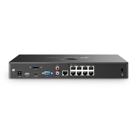 NVR PoE + HHD 2TB TP-Link VIGI 8 canale 2008H-8MP-2TB ; 93W, 8 MP,2 SATA Interface, max 20TB, H.265+; ONVIF, etecție mișcare, linie, intruziune, persoane, vehicule etc.