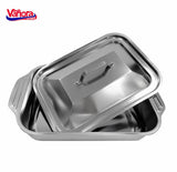 TAVA INOX CU CAPAC 36.5x22x7 CM, ZIRA, VANORA HOME