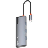 Hub USBC 3.0 Tellur, porturi 1 x HDMI, 3 x USB 3.0, 1 x USB-C, dimensiuni 42 x 112.5 x 16.5 mm, gri