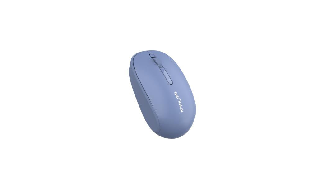 Mouse Serioux Spark 215 Wireless Albastru, Senzor: Optic, DPI: 1000, conexiune: Dongle USB 2,4 GHz, banda de frecventa: 2,4 GHz, click silentios, alimentare: 1 baterie AA inclusa, 1,5 V, cerințe OS: Win, Mac, Vista