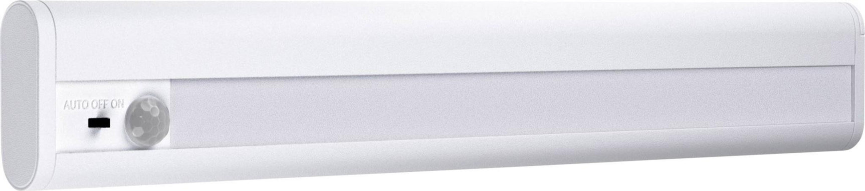 Aplica LED liniara Ledvance pe baterii 4x1.5V LR6(AA), cu senzor de miscare PIR, 2.9W, 174 lm, lumina neutra (4000K), IP20, montaj aplicat, 30cm, Alb
