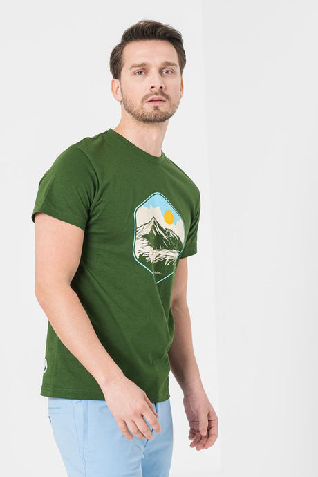 TRICOU CASUAL MOLDOVEANU BARBATI BOTTLE GREEN-M