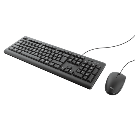 Kit tastatura + mouse Trust Primo, wired, negru