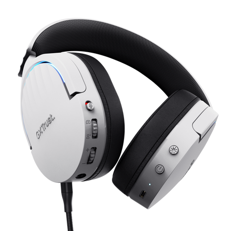 Casti gaming Trust GXT 491W Fayzo wireless, conectivitate bluetooth, incarcare USB-c, frecventa de raspuns 20 Hz - 20.000 Hz, sensivitate 100 dB, alb