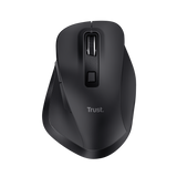 Mouse Trust Fyda ergonomic, reincarcabil, wireless RF 2.4GHz, USB2.0, 6 butoane, rezolutie 2400 DPI, negru