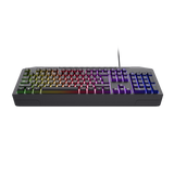 Tastatura Trust cu fir GXT836 Evocs, numar butoane 114, interfata USB 2.0, conector USB-A, iluminare RGB rainbow, negru