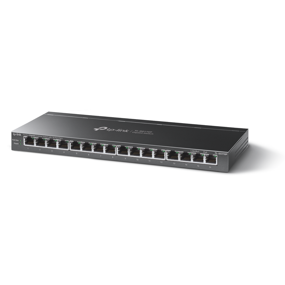 Switch TP-LINK TL-SG116P, Gigabit, 16 porturi, PoE