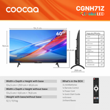Televizor Coocaa QD-MiniLED 60CGNH71Z, 152 cm, 4K, Smart TV