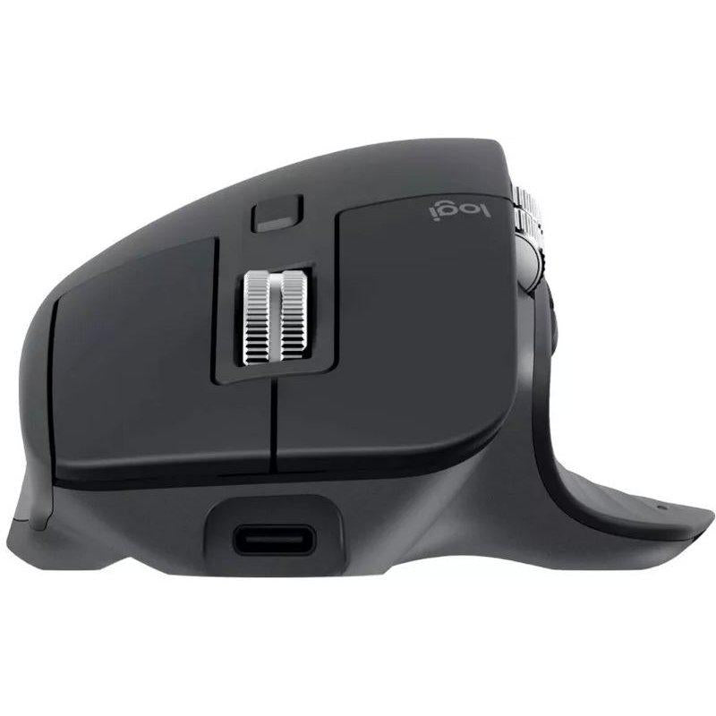 Mouse Logitech MX Master 3S, Wireless/Bluetooth fara fir, rezolutie 8000 DPI, optic, butoane/rotite 7, graphite/negru