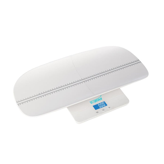 Cantar digital corporal 2in1 pentru bebe si mama, U-Grow, Display LED, Auto off, Functie Tara, 100kg, Alb