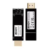 Extender Lindy fibra optica, distanta maxima 300m, latime de banda suportata 10.2Gbps, rezolutie maxima 3840x2160@60Hz 4:2:0 8bit, negru