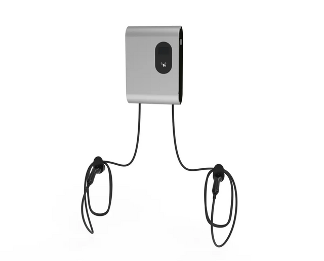 FOXESS EV Charger AC 2*22kW, 5M Cable, Bluetooth/WIFI/RFID/OCPP1.6J/LAN, TypeA RCD+MID meter, 4G sim slot, PLC modul, IP55