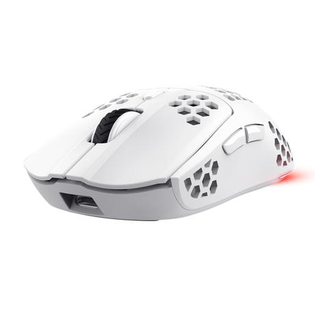 Mouse wireless Trust GXT 929W Helox, rezolutie maxima 4800 DPI, 6 butoane, alb