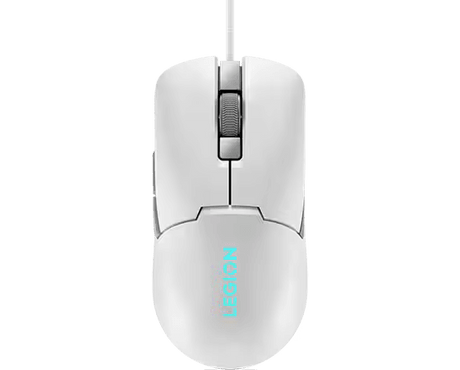 Mouse gaming Lenovo Legion M300s, Iluminare RGB, 8k DPI, Sensor Pixart, Glacier White