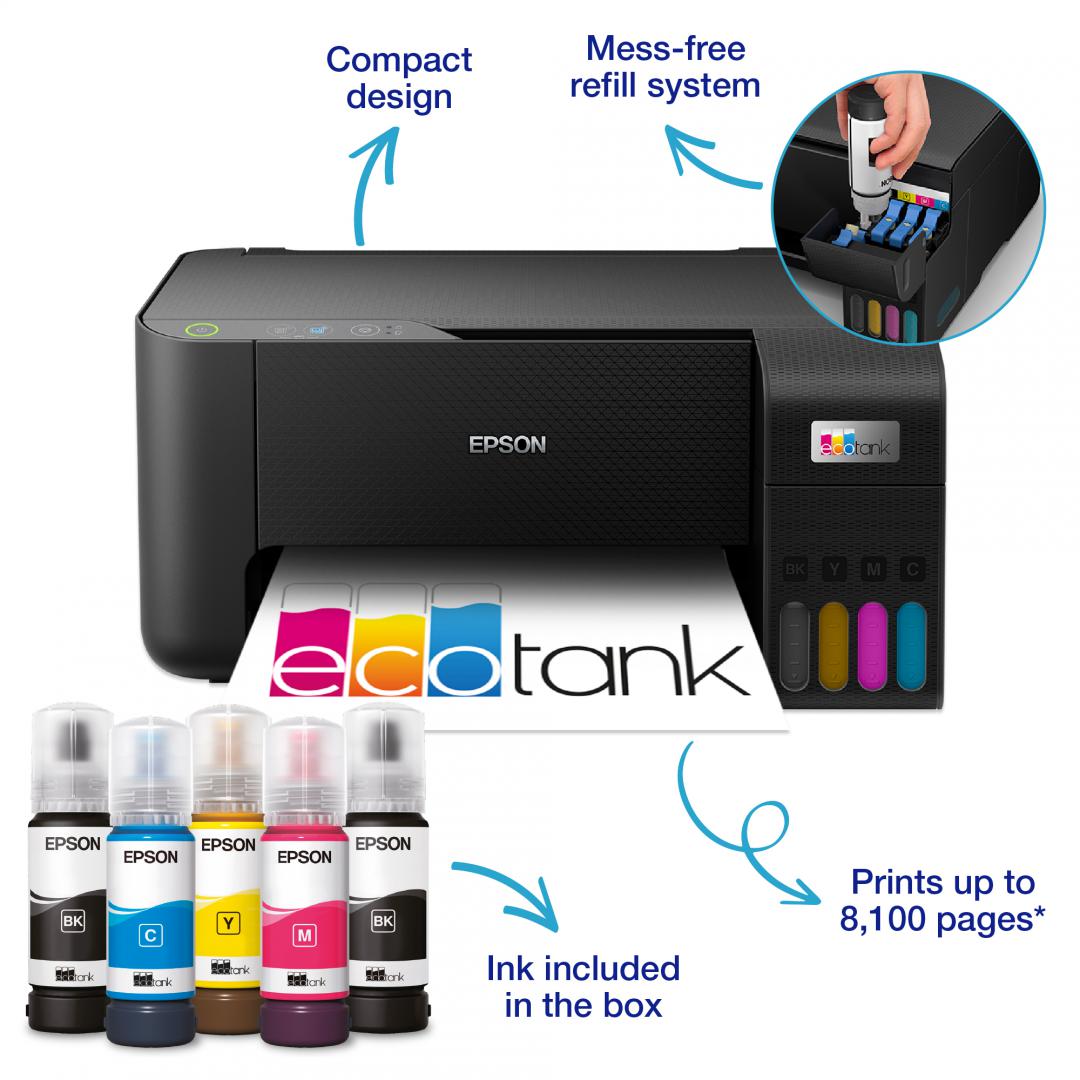 Multifunctional inkjet EPSON EcoTank L3230, CISS, format A4, Color, USB