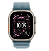 Apple Watch Ultra 3 GPS + Cellular 49mm Natural Titanium Case with Light Blue Alpine Loop - Small