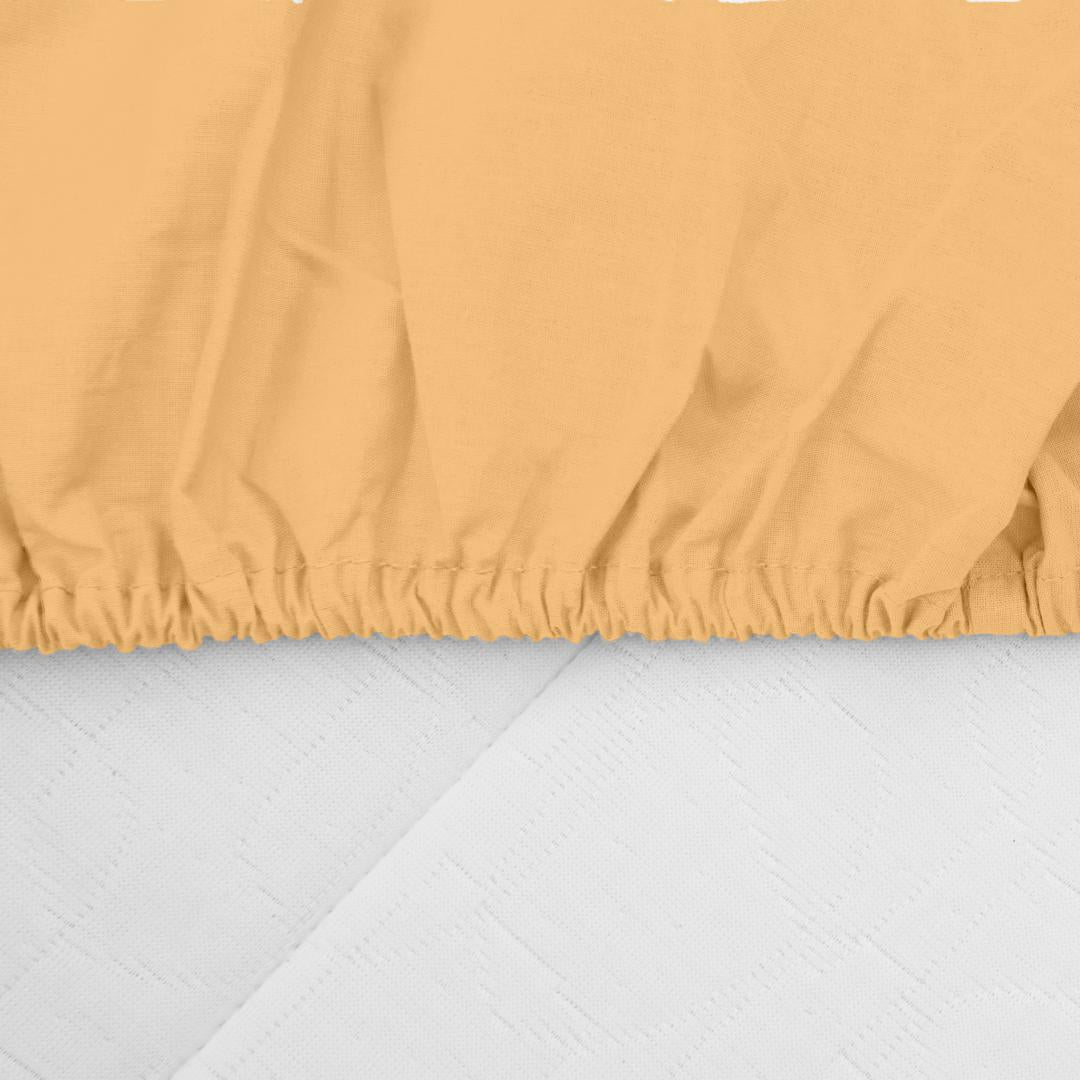 CEARCEAF PAT CU ELASTIC 180X200 CM GALBEN PAL