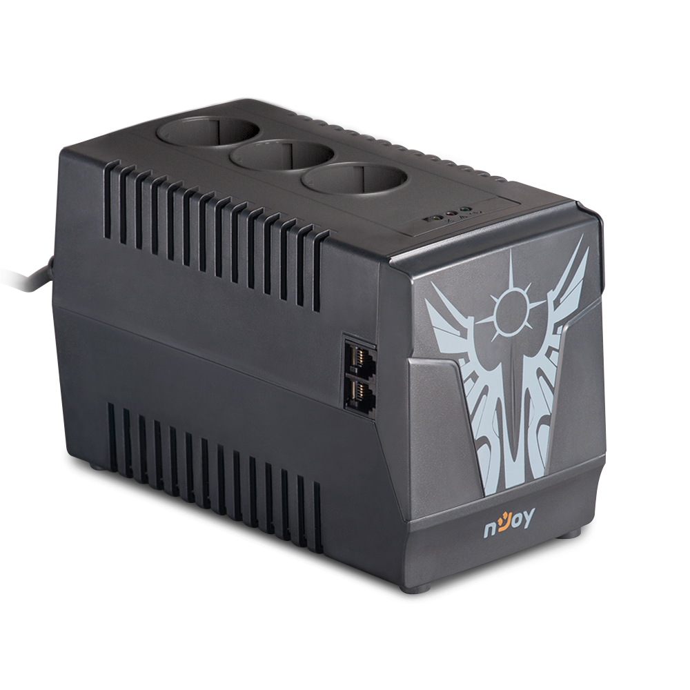 AVR nJoy Paladin 1000, 1000VA/500W, 3 Prize Schuko, Protectie la Supra si Sub Voltaje