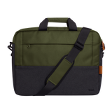Geanta laptop Trust Lisboa, pentru laptopuri cu diagonala pana in 15.6", 2 compartimente, material POM, RPET Polyester, RPET, volum 2.1 L,  verde