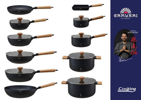 TIGAIE WOK ALUMINIU + CAPAC 28X8 CM, RIKITO WATANABE, COOKING BY HEINNER