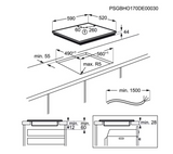 Plita incorporabila Electrolux EIT61443B, Inductie, 4 zone de gatit, Touch control, 60 cm, Sticla neagra