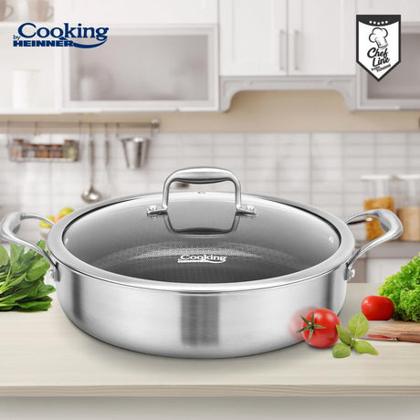 CRATITA CU CAPAC, 30x7.8 CM, 4.8 L, TITANIUM3, COOKING BY HEINNER