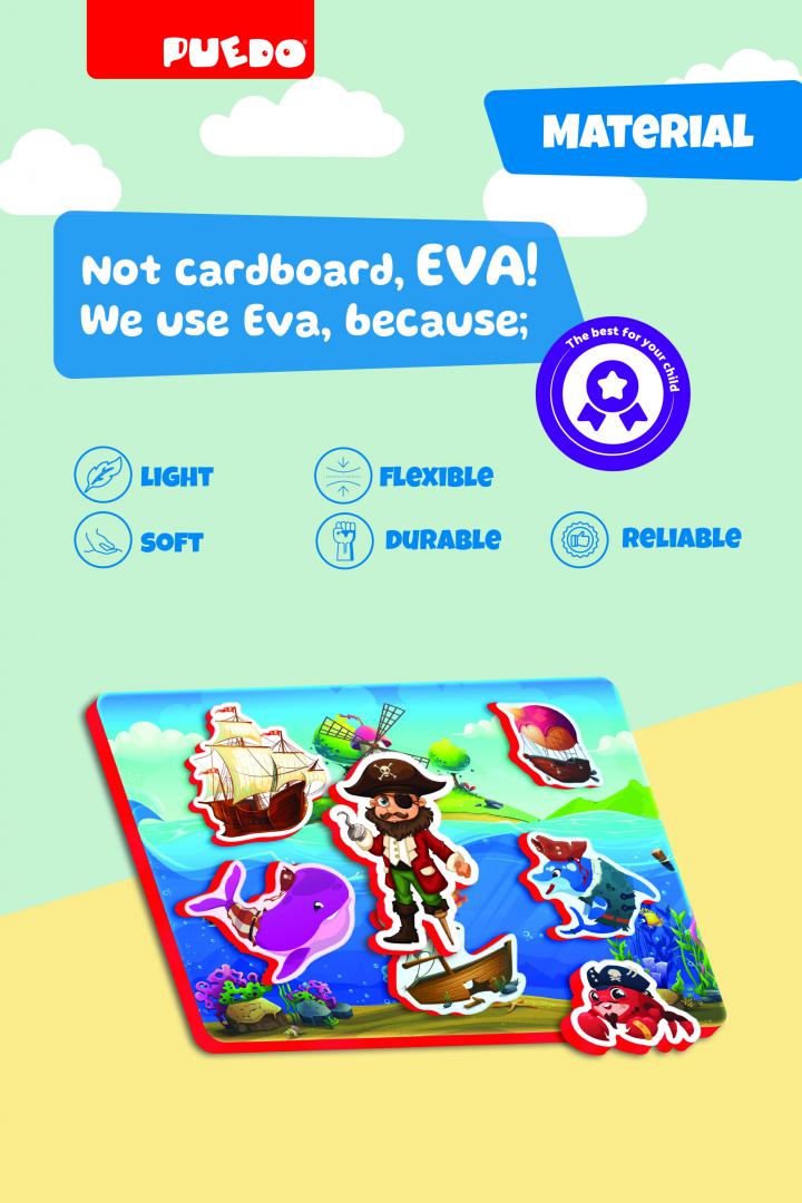 JOC MAGNETIC DIN SPUMA EVA, PIRATI, PUEDO