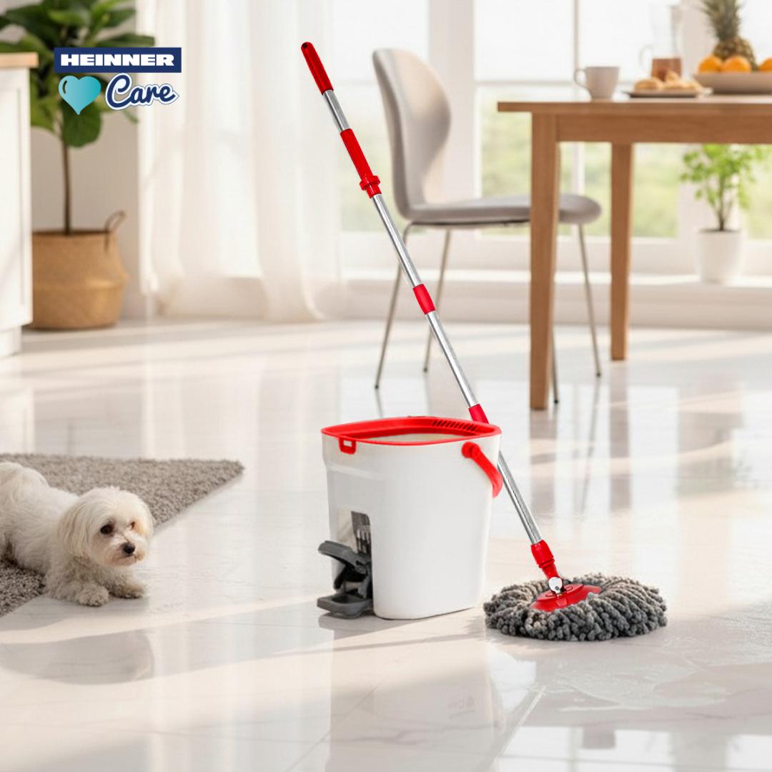 SET CURATENIE CU PEDALA WASH&DRY, CLEAN STEP, ROSU