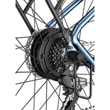 Bicicleta electrica Ulzomo Metro 26 E-bike, 250W, 36V 17Ah, autonomie 100km, viteza maxima 25km/h, Blue, 26''