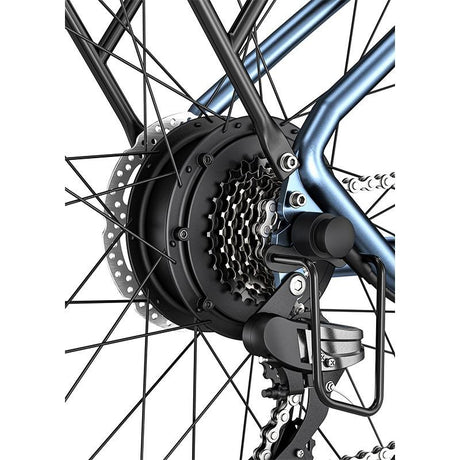 Bicicleta electrica Ulzomo Metro 26 E-bike, 250W, 36V 17Ah, autonomie 100km, viteza maxima 25km/h, Blue, 26''